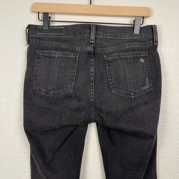 Rag & Bone Skinny Denim Jeans Rock w/ Holes Size 27 Distressed Grunge Emo - Picture 9 of 16
